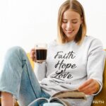 Faith Hope Love Christian Jesus Crewneck Womens Sweatshirt