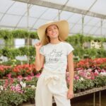 White Christian Flower Girl wearing Flawed And Still Worthy Christian T Shirt