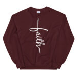 unisex crew neck sweatshirt maroon front 61b6e31ac51b2