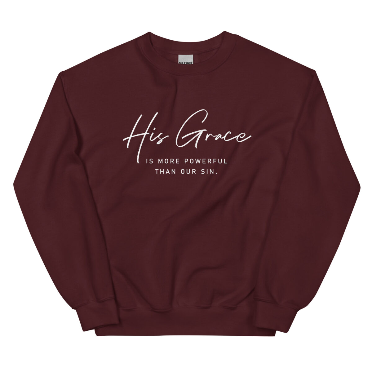 unisex crew neck sweatshirt maroon front 6397fb42b6d10