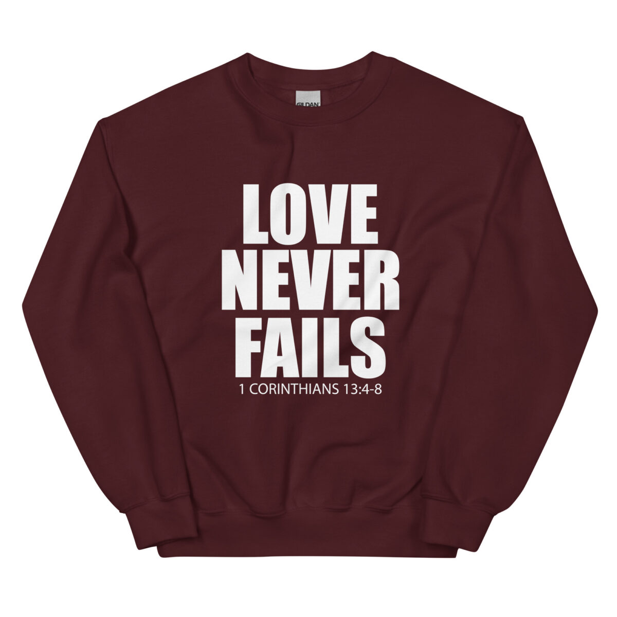 unisex crew neck sweatshirt maroon front 63a7910773b5a