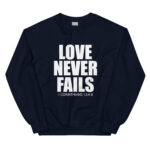 unisex crew neck sweatshirt navy front 63a79107733e3